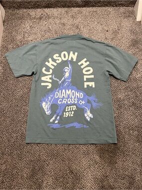 Maverick Diamond Cross
Ranch Jackson Hole Cowboy
Shirt Green White Size Small